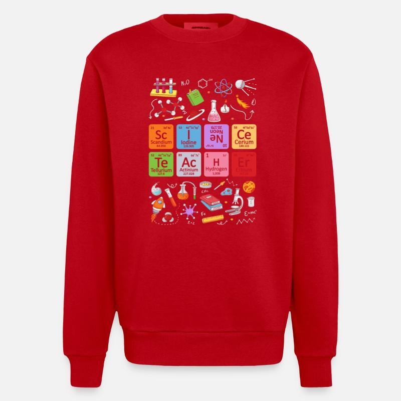 Geschenke Physiklehrer - Heavyweight Oversized Organic Crew Neck Made in EU - Rot