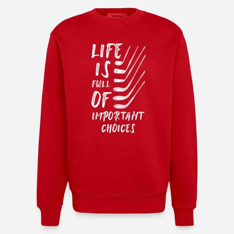 Cadeau de golf - Sweat bio épais oversize fabriqué en UE - rouge