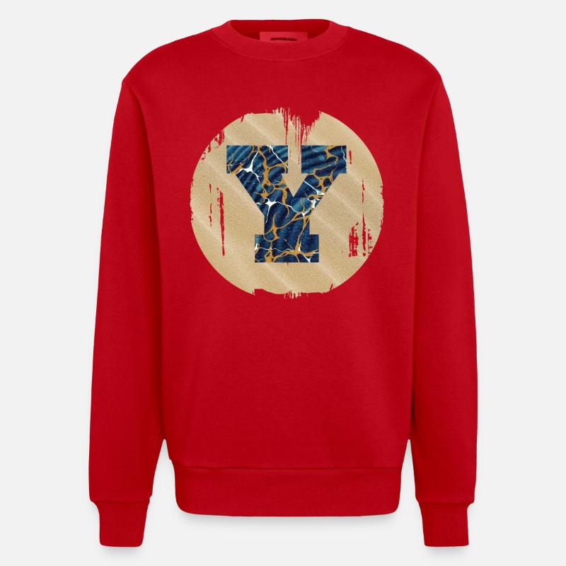 e 16 y - Sweat bio épais oversize fabriqué en UE - rouge