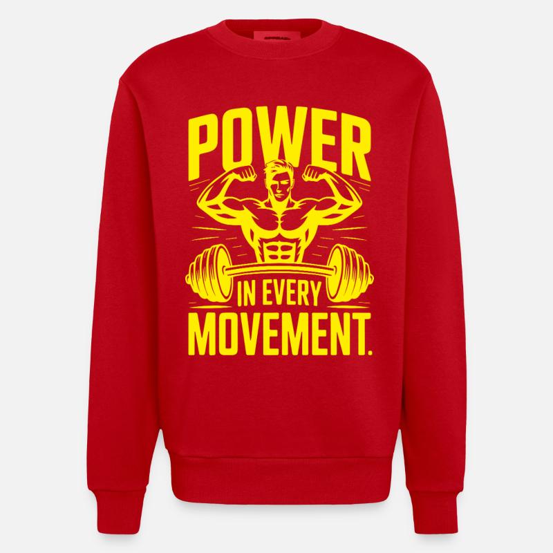 PieM - Heavyweight Oversized Organic Crew Neck Made in EU - red