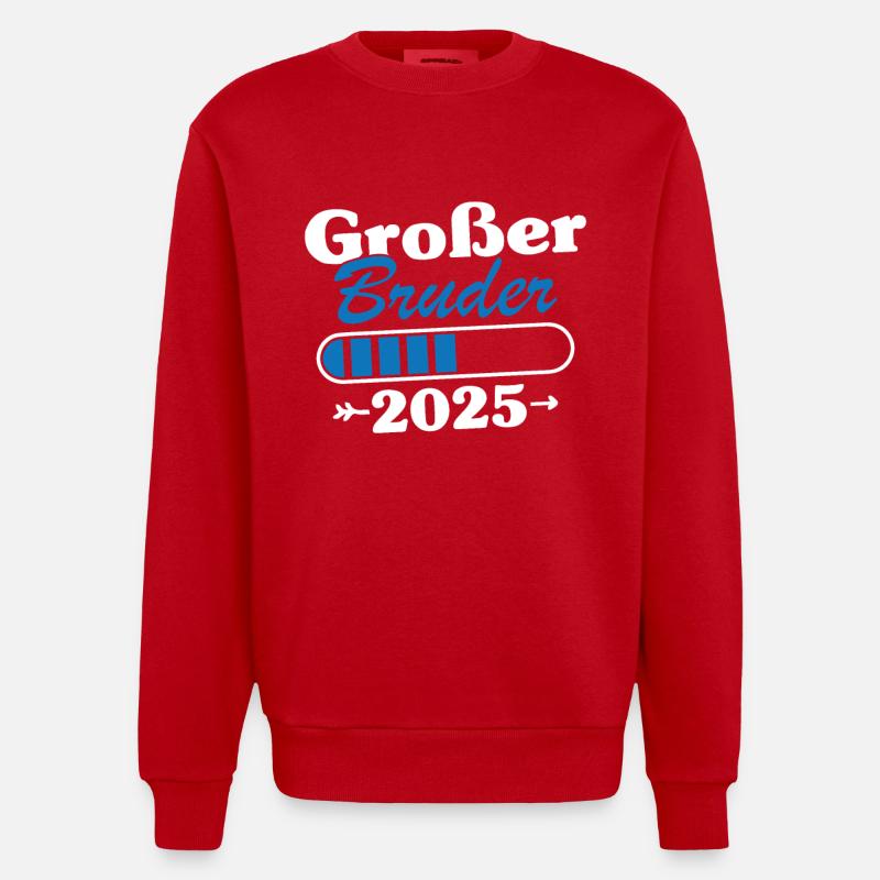 Großer Bruder Loading 2025 - Heavyweight Oversized Organic Crew Neck Made in EU - Rot