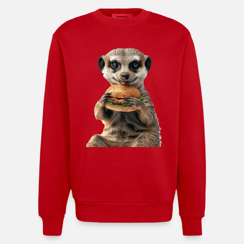 Suricate - Sweat bio épais oversize fabriqué en UE - rouge