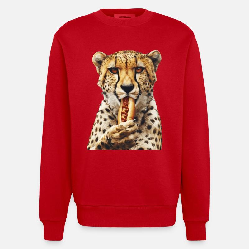 Guépard - Sweat bio épais oversize fabriqué en UE - rouge