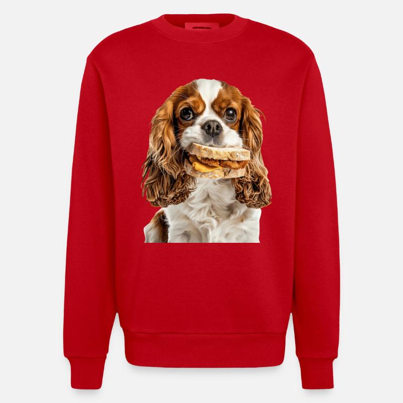 Cavalier King Spaniel - Sweat bio épais oversize fabriqué en UE - rouge