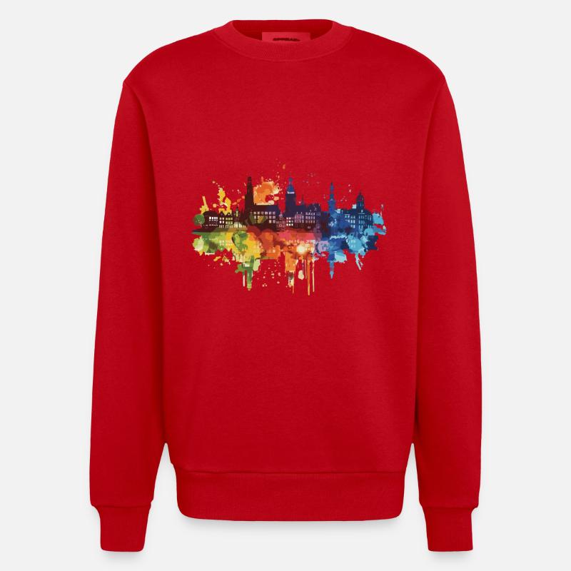 Velsen - Sweat bio épais oversize fabriqué en UE - rouge