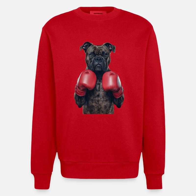 Cane Corso - Heavyweight Oversized Organic Crew Neck Made in EU - Rot
