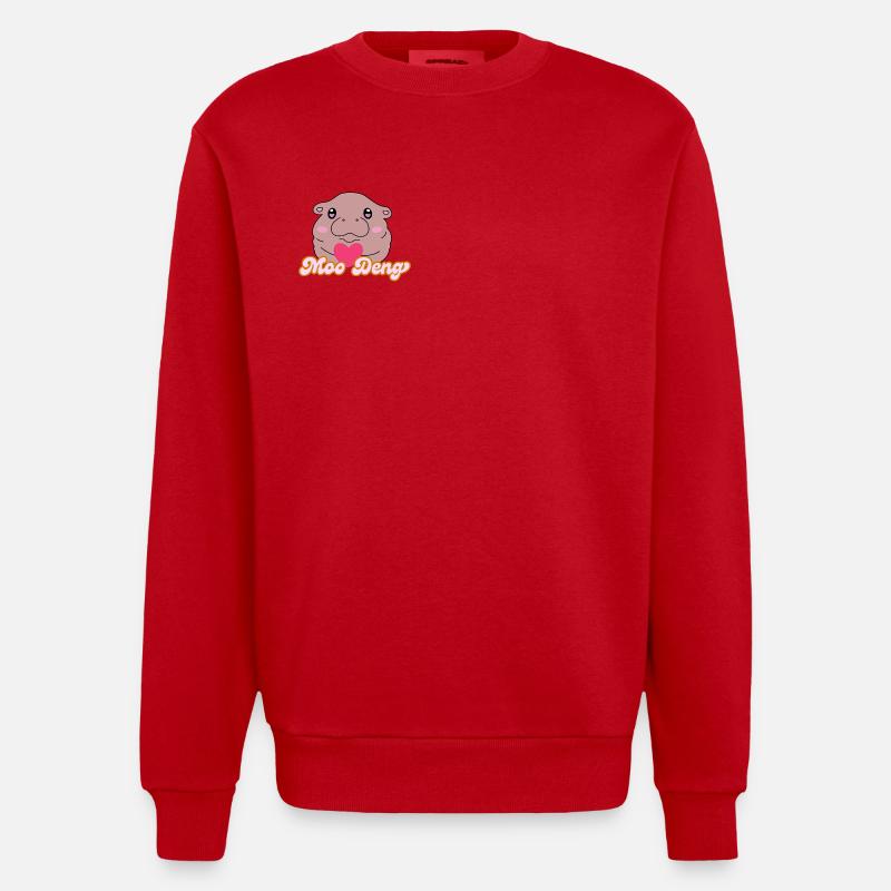 Moo Deng - Sweat bio épais oversize fabriqué en UE - rouge