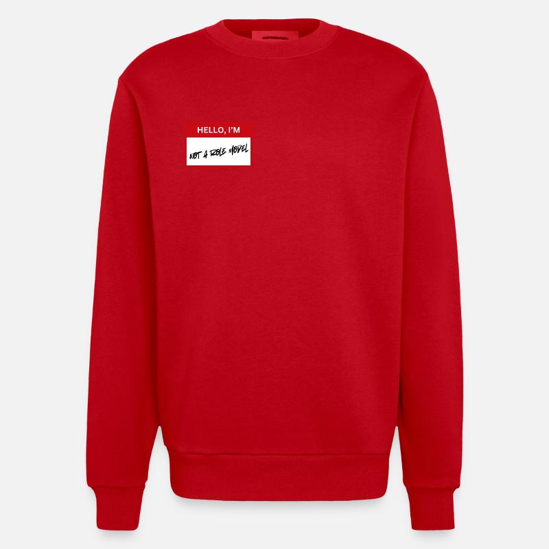 Pas de modèle - Sweat bio épais oversize fabriqué en UE - rouge
