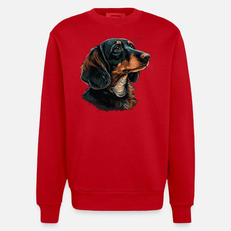 Teckel - Sweat bio épais oversize fabriqué en UE - rouge
