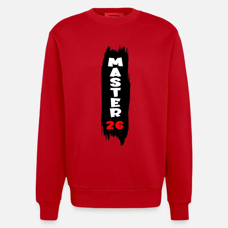 Master 2026 - Heavyweight Oversized Organic Crew Neck Made in EU - red