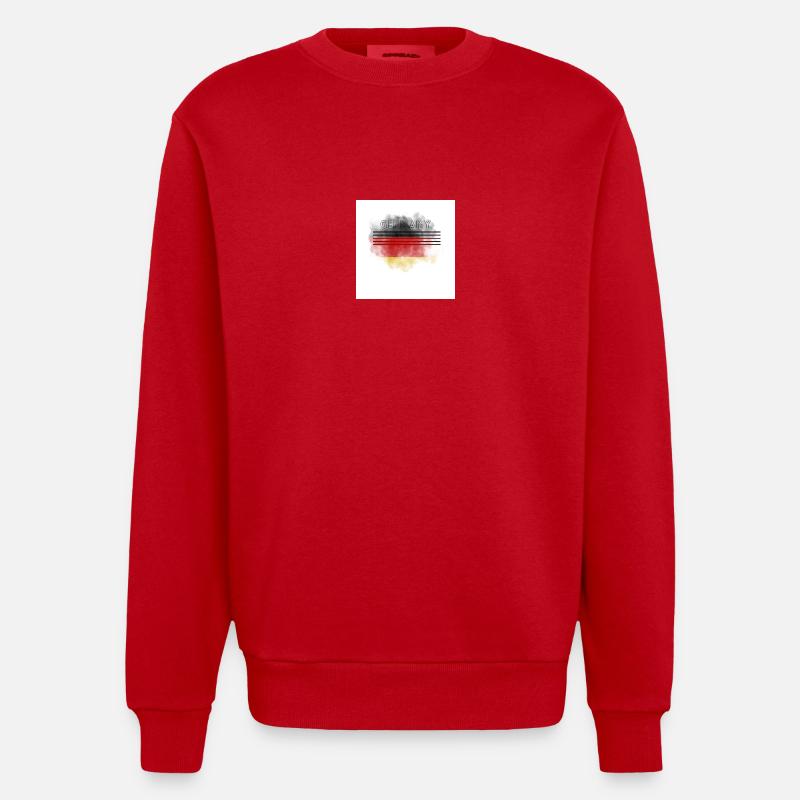 Germany2024 - Heavyweight Oversized Organic Crew Neck Made in EU - Rot