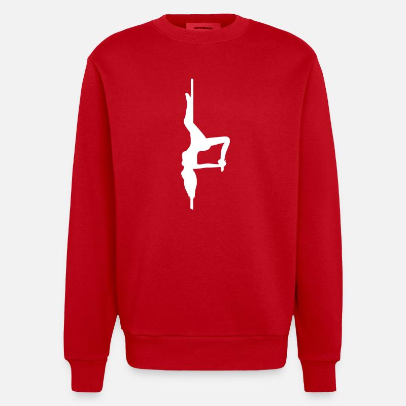 Pole Dance Silhouette - Sweat bio épais oversize fabriqué en UE - rouge