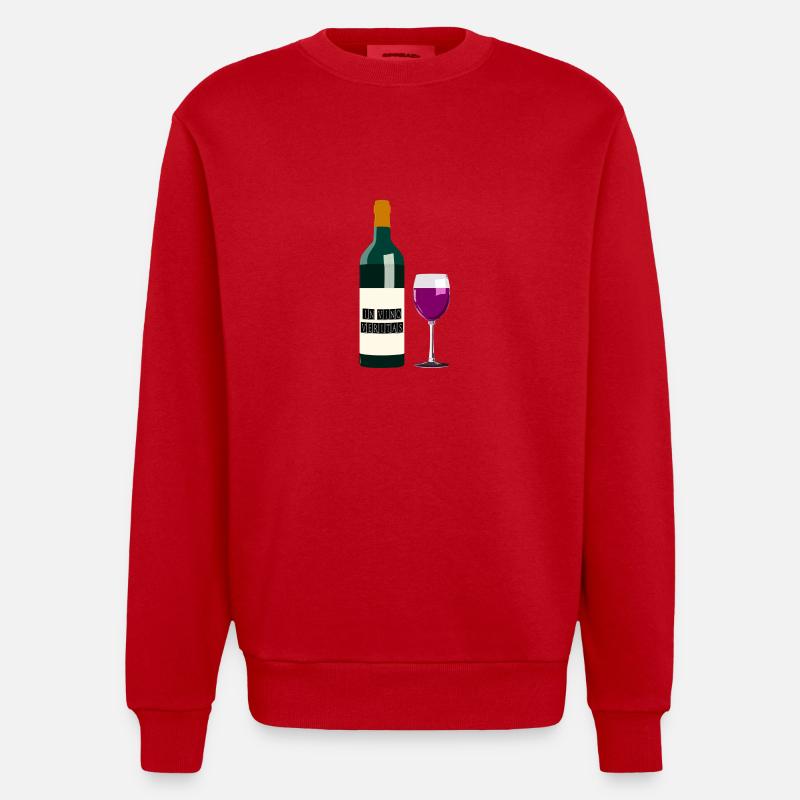 vin - Sweat bio épais oversize fabriqué en UE - rouge