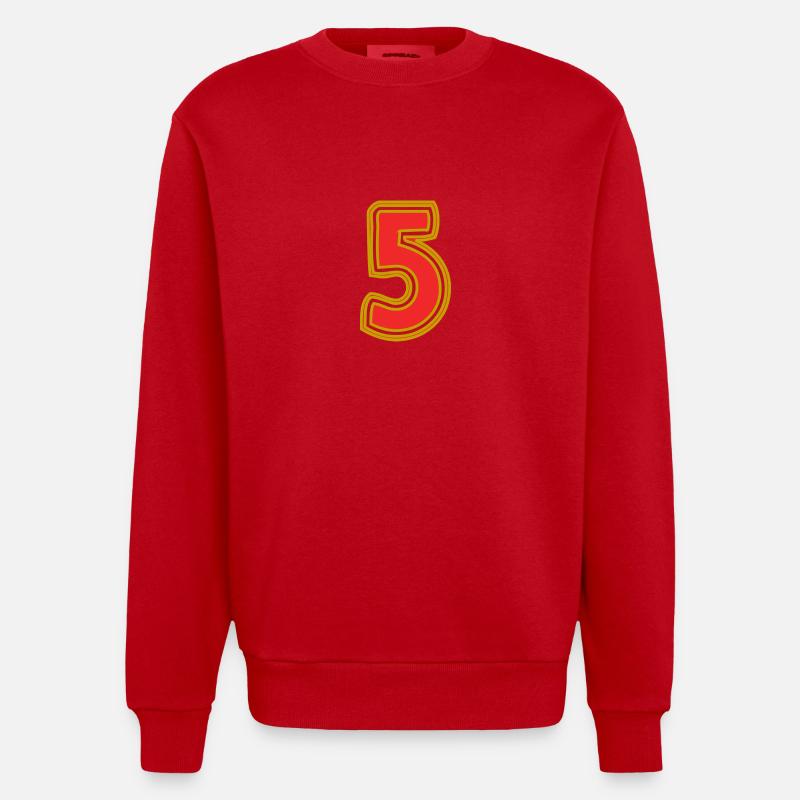 5 - Sweat bio épais oversize fabriqué en UE - rouge
