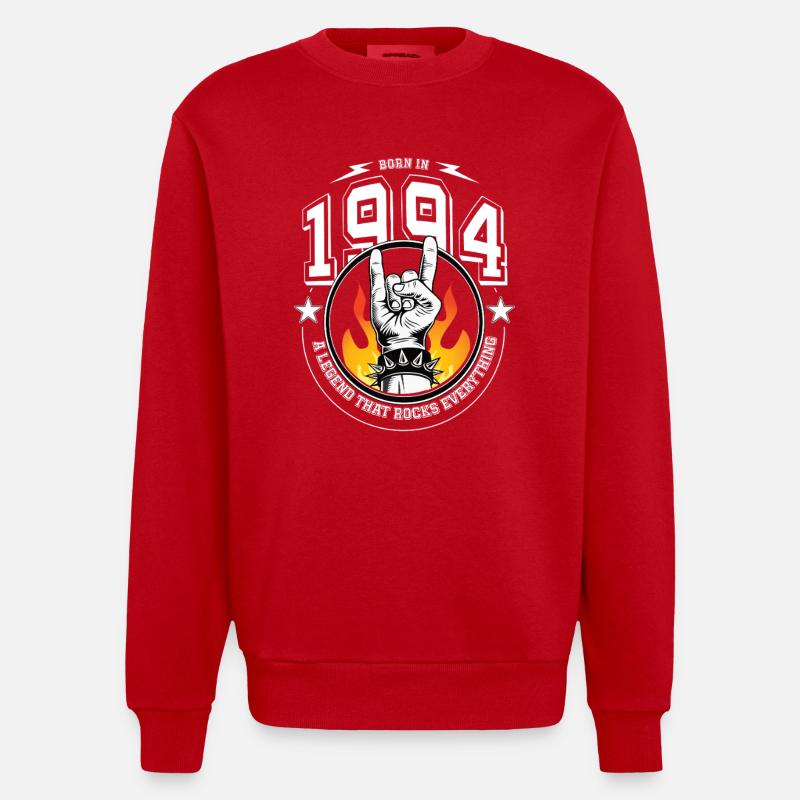 1994 Anniversaire, tout bascule - Sweat bio épais oversize fabriqué en UE - rouge