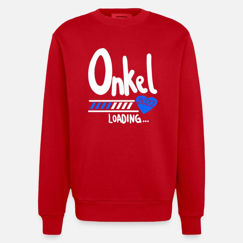 Onkel 2022 loading - Heavyweight Oversized Organic Crew Neck Made in EU - Rot