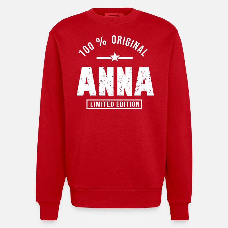Anna Anna - Sweat bio épais oversize fabriqué en UE - rouge