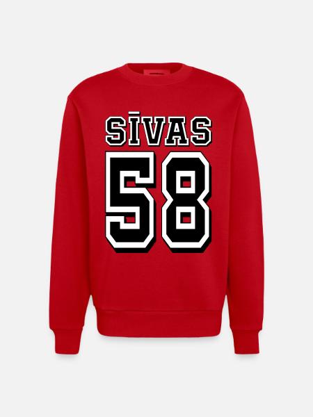 Sivas 58 - Heavyweight Oversized Organic Crew Neck Made in EU - Rot
