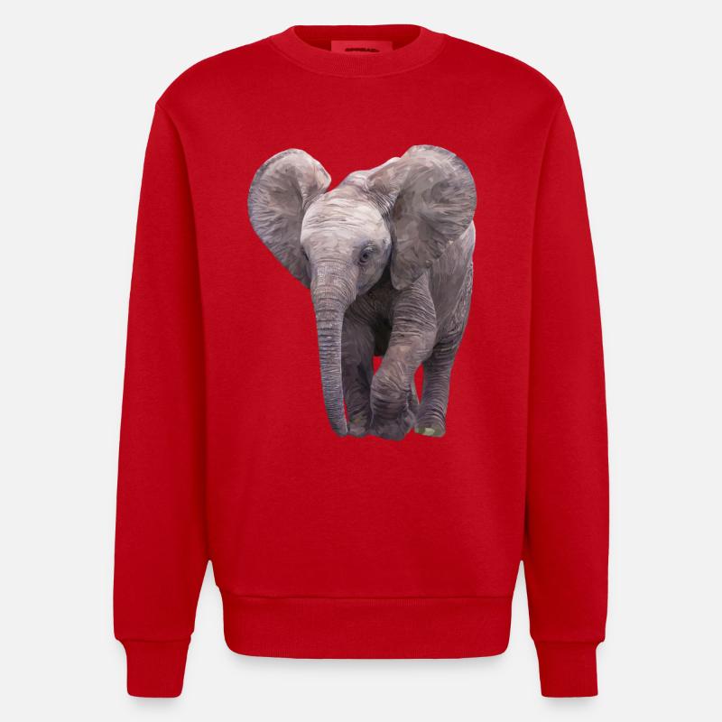 Elefäntchen - Sweat bio épais oversize fabriqué en UE - rouge