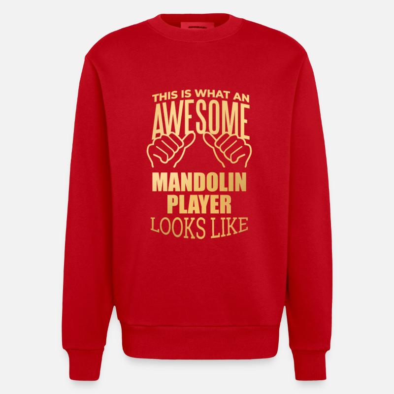Mandoline - Sweat bio épais oversize fabriqué en UE - rouge
