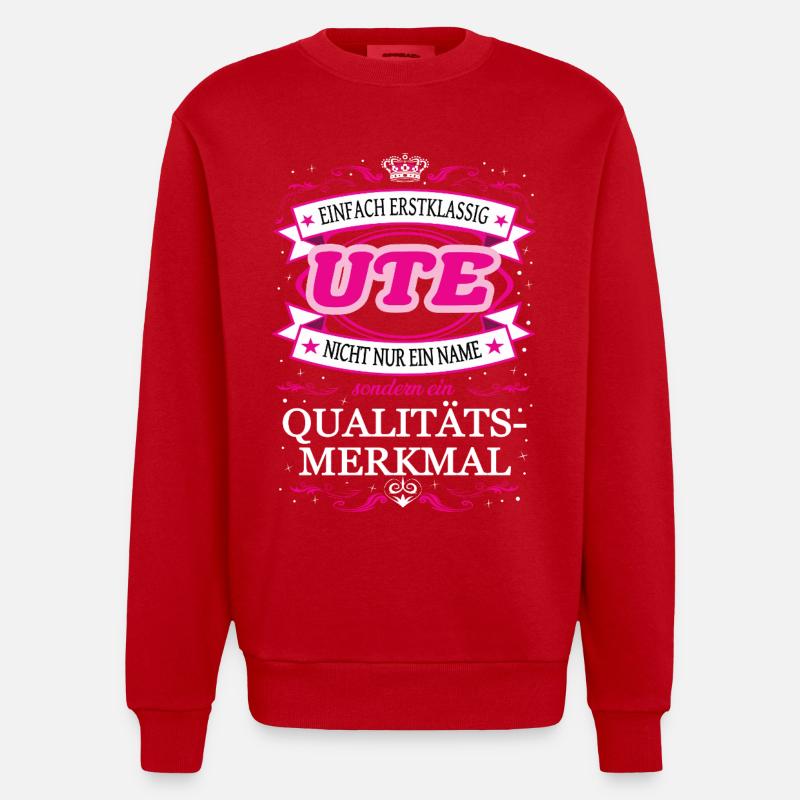 Qualitätsmerkmal Ute einfach Erstklassig - Heavyweight Oversized Organic Crew Neck Made in EU - Rot