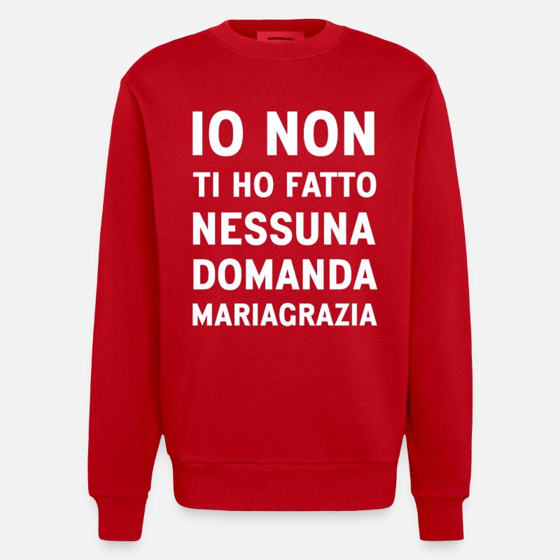 Mariagrazia (Schwarze Version) - Heavyweight Oversized Organic Crew Neck Made in EU - Rot