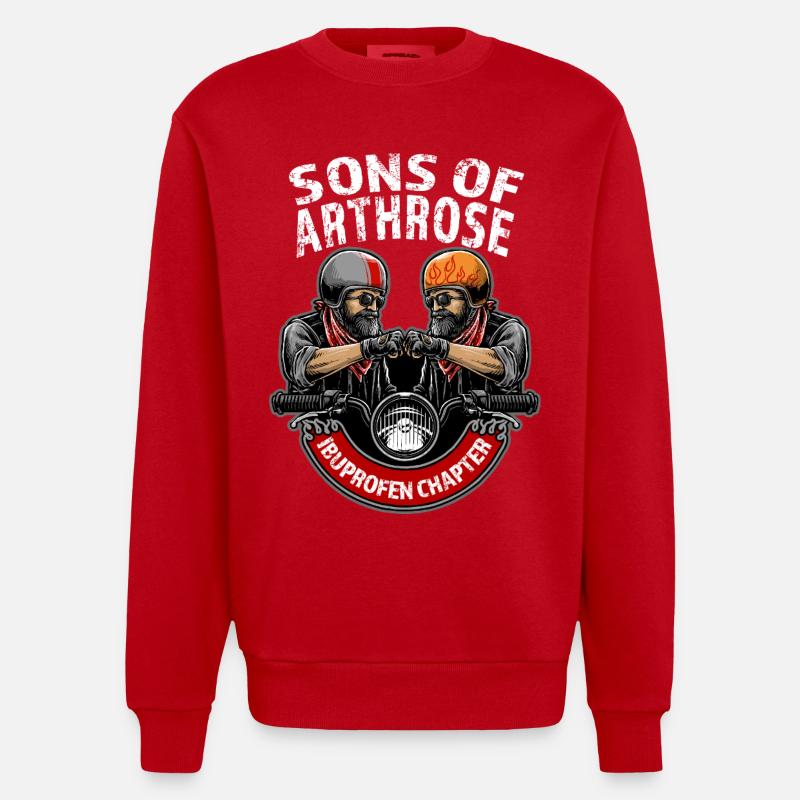Fils d’Arthrosis - Sweat bio épais oversize fabriqué en UE - rouge