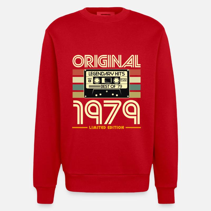 Original 1979 Légendes Rétro - Sweat bio épais oversize fabriqué en UE - rouge