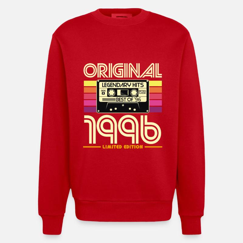Original 1996 Édition Limitée - Sweat bio épais oversize fabriqué en UE - rouge