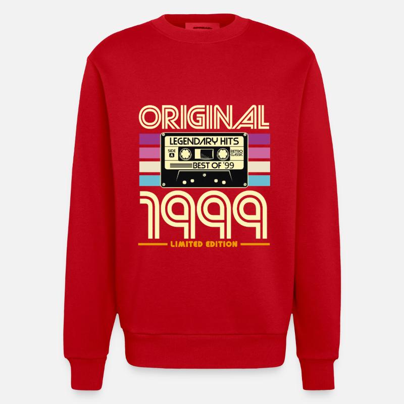 Original 1999 Edition Limitée - Sweat bio épais oversize fabriqué en UE - rouge