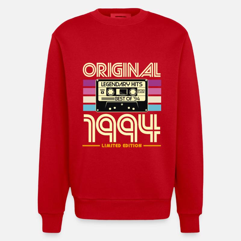 Original 1994 Cassette Retro Edition - Sweat bio épais oversize fabriqué en UE - rouge