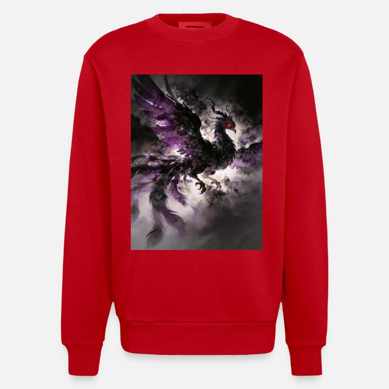 Der dunkle Phönix: Aufstieg der Dunkelheit - Heavyweight Oversized Organic Crew Neck Made in EU - Rot