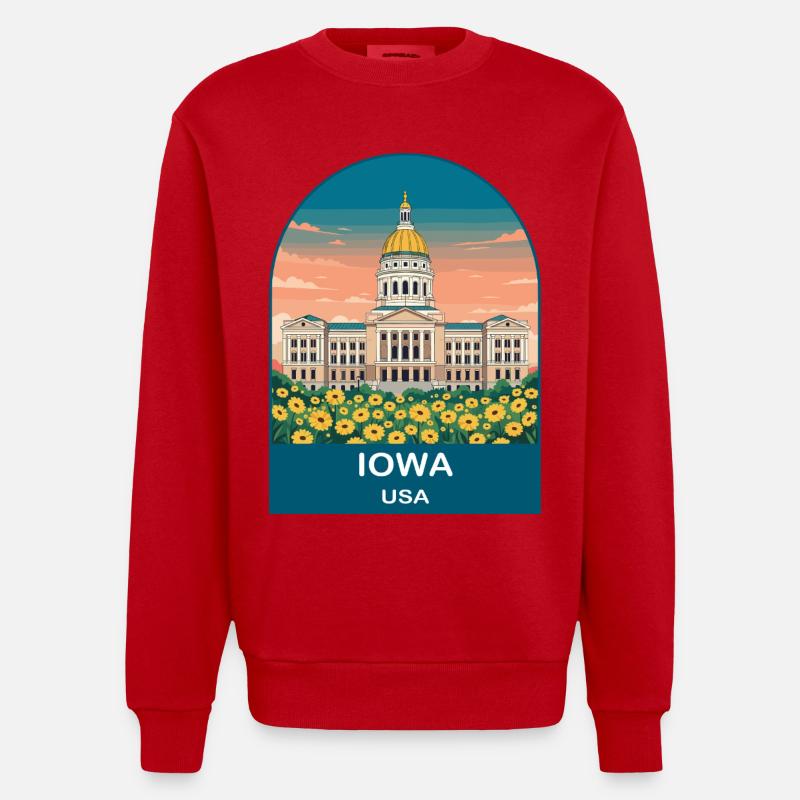 CTY02014 - Sweat bio épais oversize fabriqué en UE - rouge