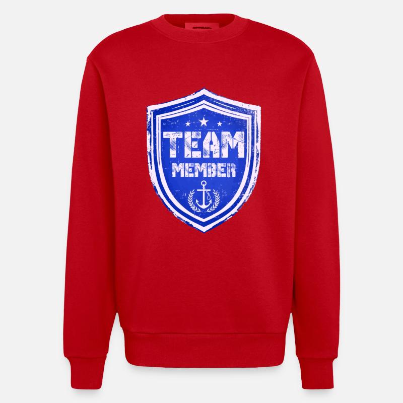 Équipier - Sweat bio épais oversize fabriqué en UE - rouge
