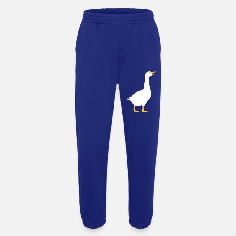 Laughing goose design - Heavyweight Jogging Pants - made by SPREAD  - Iconic Blue
