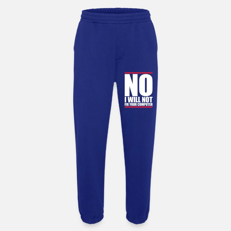 not fix your computer - Heavyweight Jogging Pants - made by SPREAD  - Iconic Blue