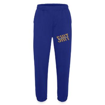 Humour Devise Merde arrive - Pantalon de jogging bio épais fabriqué en UE - Iconic Blue - Devant