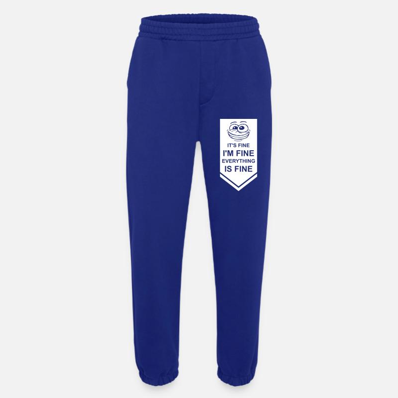 everything is fine Zitat - Heavyweight Jogginghose - made by SPREAD  - Iconic Blue