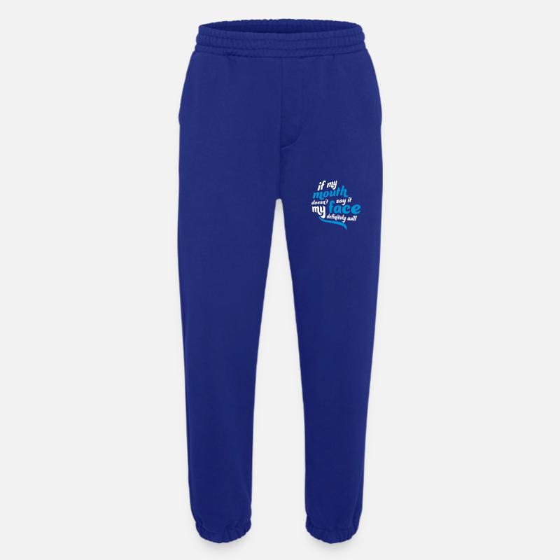 my face definitely will - Heavyweight Jogging Pants - made by SPREAD - Iconic Blue