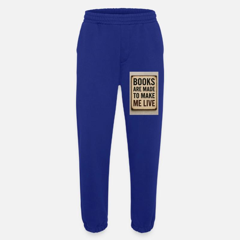 Books keep me alive - Heavyweight Jogging Pants - made by SPREAD  - Iconic Blue
