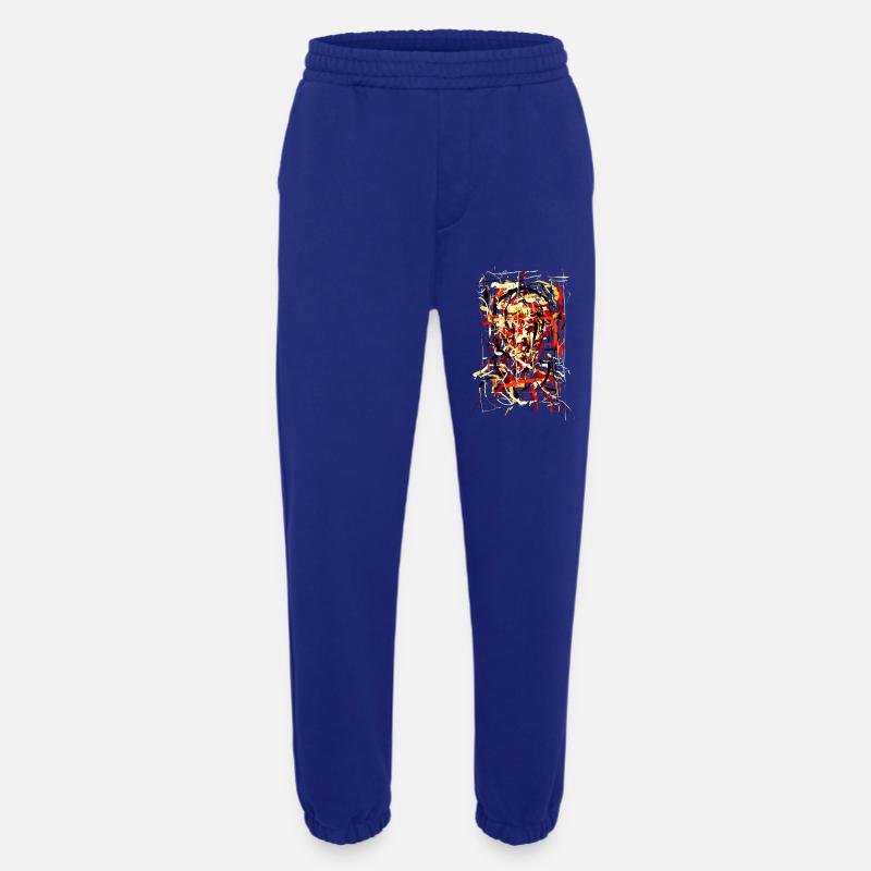 Flammender Teufel - Heavyweight Jogginghose - made by SPREAD  - Iconic Blue