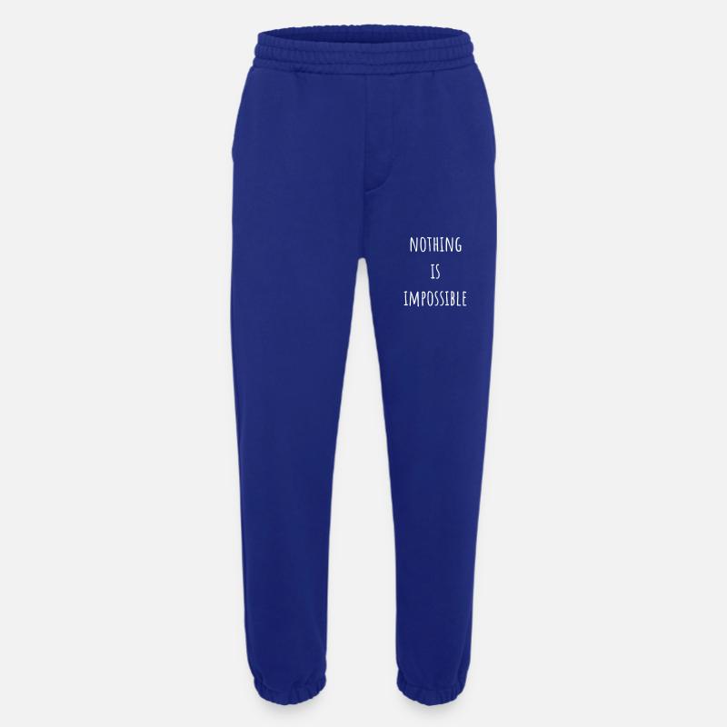 Nothing Is Impossible Impossible - Heavyweight Jogging Pants - made by SPREAD  - Iconic Blue