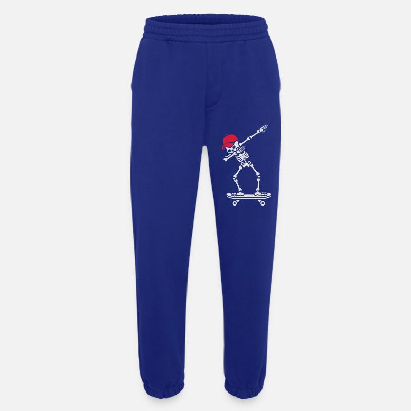 Dab dabbing skeleton skateboard skater - Heavyweight Jogging Pants - made by SPREAD  - Iconic Blue