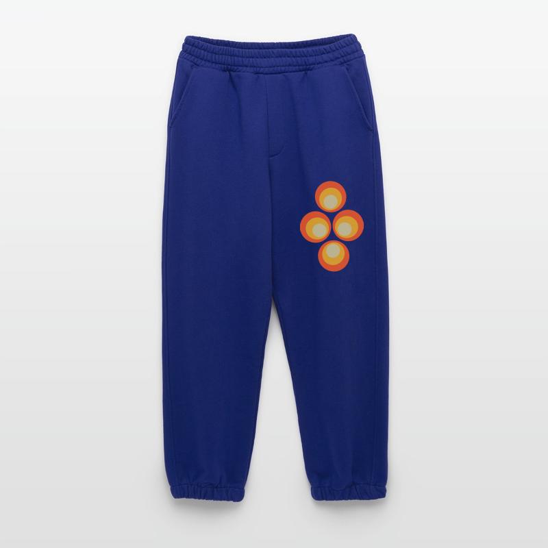 70s Circles Pattern Heavyweight Jogging Pants - made by SPREAD 