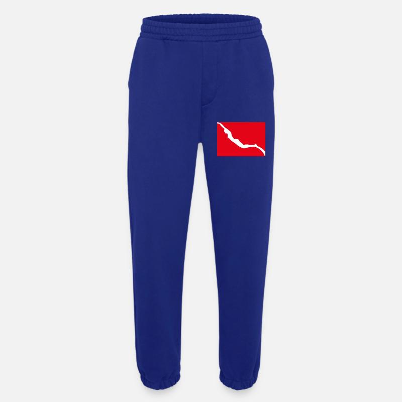 Freitauchflagge mit Mädchen Freediver - Heavyweight Jogginghose - made by SPREAD  - Iconic Blue