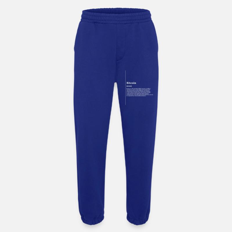 Bitcoin Monochrome Glyph Tee - Heavyweight Jogging Pants - made by SPREAD - Iconic Blue