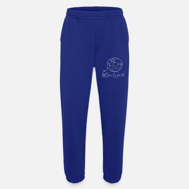 World - Heavyweight Jogging Pants - made by SPREAD  - Iconic Blue