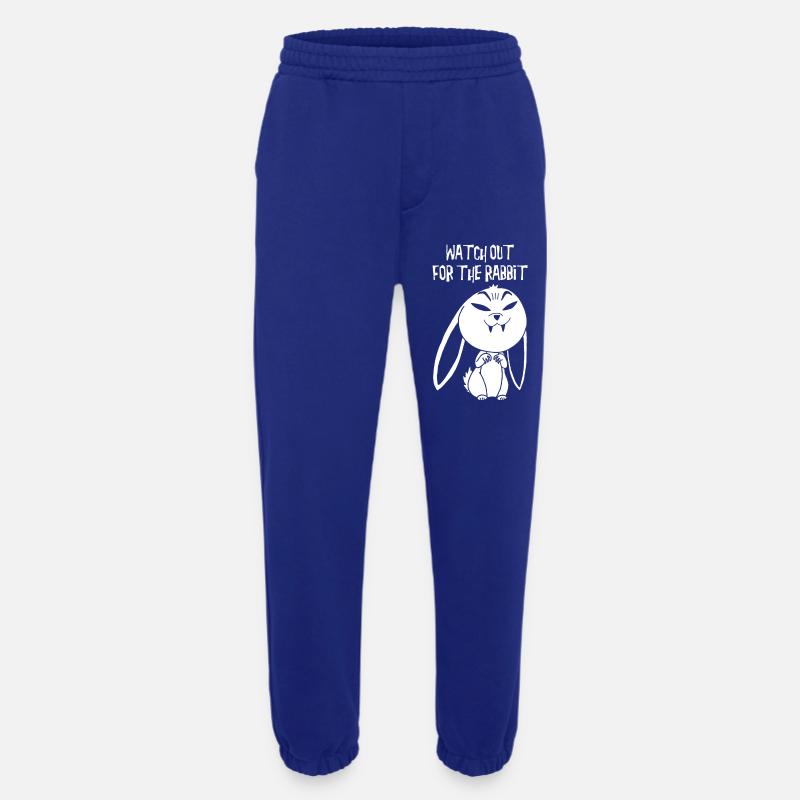 White Vampire Rabbit (English) - Heavyweight Jogging Pants - made by SPREAD  - Iconic Blue
