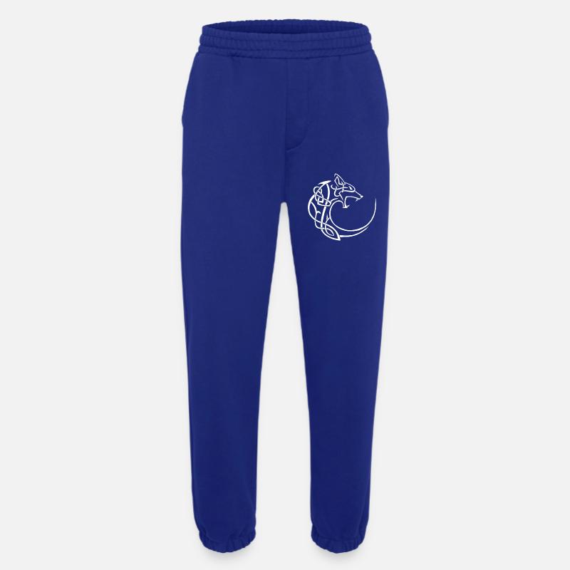 Weißer Mondwolf - Heavyweight Jogginghose - made by SPREAD - Iconic Blue