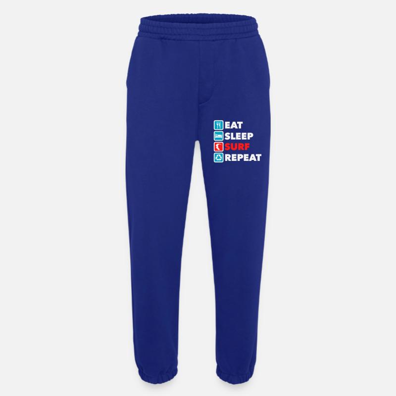Eat Sleep Surf Repeat - Heavyweight Jogging Pants - made by SPREAD - Iconic Blue